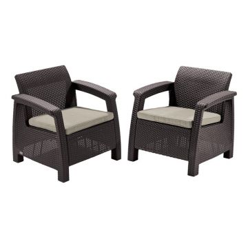 Fotoliu de grădină maro Corfu – Keter