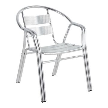 Scaun de grădină Zircu Argintiu 58x64x75 cm Scaun de grădină Zircu Argintiu 58x64x75 cm