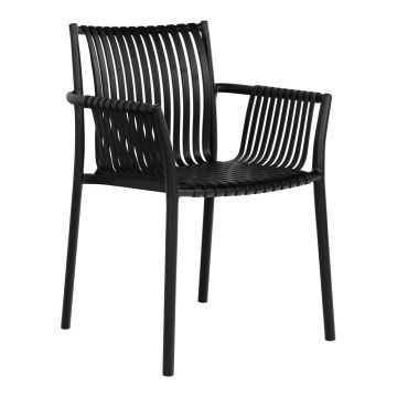 Scaune de grădină negre 2 buc. din plastic Tulsa – House Nordic Scaune de grădină negre 2 buc. din plastic Tulsa – House Nordic