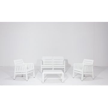 Set de gradina Lara 211S Alb 126x79x65 cm