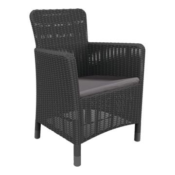 Fotoliu de grădină gri antracit din plastic Trenton – Keter