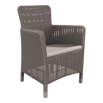 Fotoliu de grădină maro deschis din plastic Trenton – Keter