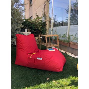 Fotoliu de gradina puf beanbag Daybed Rosu
