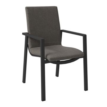 Fotoliu Pentru Grădină in metal, textil antracit, gri-maro