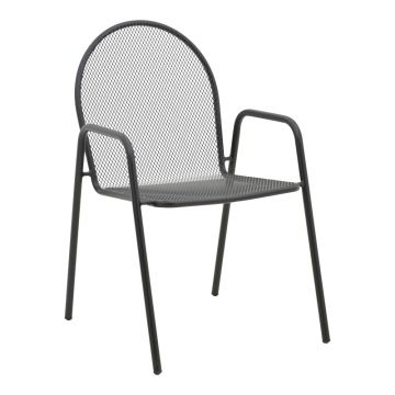 Fotoliu stivuibil Tarete pakoworld metal negru 55x64x86.5cm