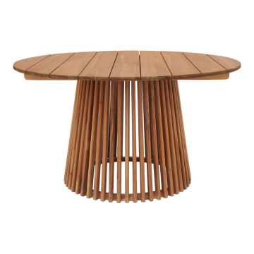 Masă de grădină rotundă din lemn de tec ø 120 cm Lorca – House Nordic