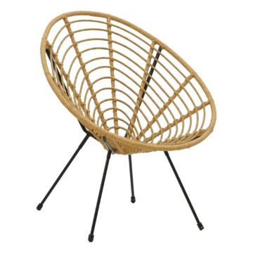 Scaun de gradina Naoki, Negru, 78x74x87 cm