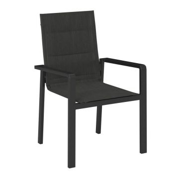 Scaun De Stivuit in metal, textil antracit, gri