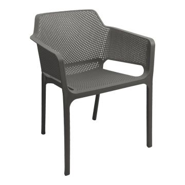 scaun din polipropilenă Oviez în nuanță antracită 59x58x79cm 58x59