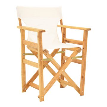 Scaun director Kompa din lemn de fag masiv, Natural - Material textil Nexus ecrou 54x57