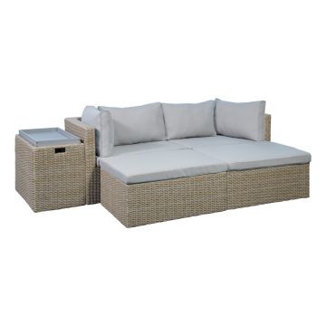 Set mobilier de grădină bej/maro deschis Modular – Unique Furniture