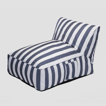 Sezlong Maris, Homla, 150x70x65 cm, poliester/spuma, alb/albastru