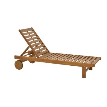 Sezlong Weylar pakoworld lemn de salcam Natural 60x193x30