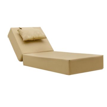 Specta perna sezlong pakoworld material bej 60x190x20cm