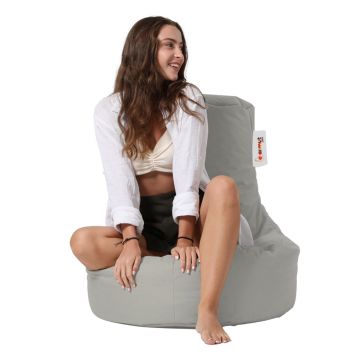 Taburet puf beanbag de gradina Lina Gri inchis