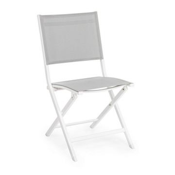Scaun de grădină alb din metal Elin – Bizzotto