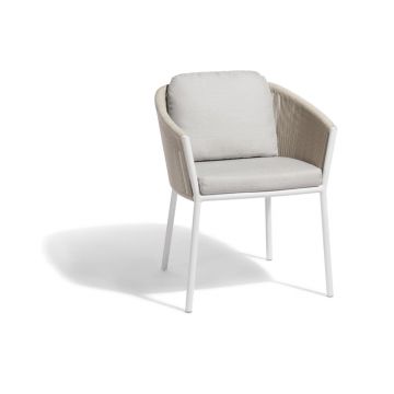 Scaun de grădină taupe din metal Omer – Diphano