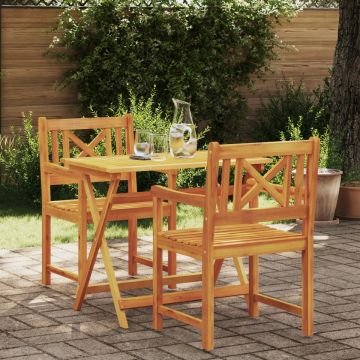 Scaune de grădină 2 buc 56x56x90 cm Lemn masiv de Acacia