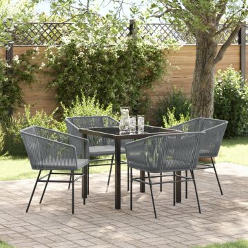 Set de 3 Gri Poliratan 4 locuri materiale rezistente la UV