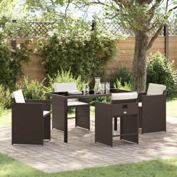 Set dining grădină 5 piese cu perne Maro Ratan Poli