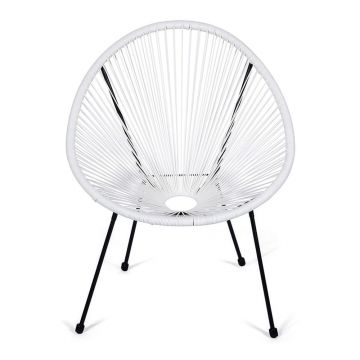 Fotoliu de grădină alb din metal/din plastic Avocado Comfort – Bonami Selection