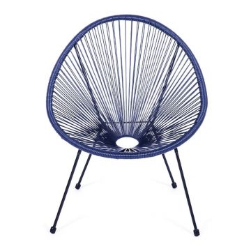 Fotoliu de grădină albastru din metal/din plastic Avocado Comfort – Bonami Selection
