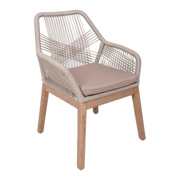 Scaun de grădină bej din lemn masiv Pomona – Garden Pleasure