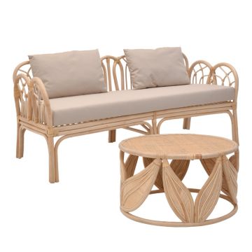 Set dining Ytrone-Siderty, Natural, 2 piese