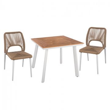 Set masa si scaune MISTRALE DUE - Alb