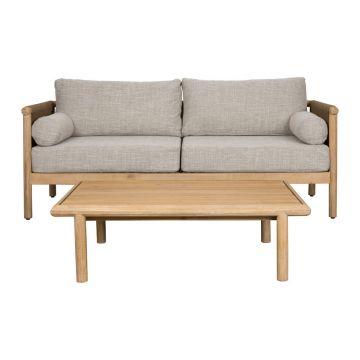 Set mobilier de grădină grej tapițat pentru 3 persoane Oasis – Dutchbone