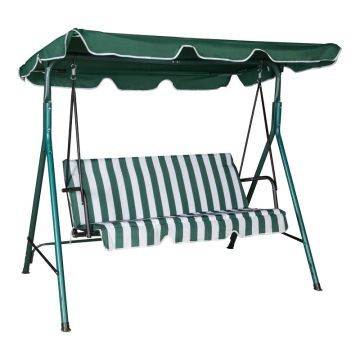 Balansoar Globo, Metal si tesatura, 170x110x153 cm - Verde