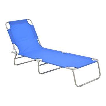 Șezlong Pasein, Silver-Antracit, 55x185x24 cm