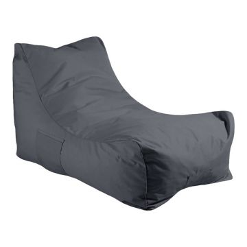 Fotoliu puf (beanbag) de gradina, Otenda, Gri, 67x110x65 cm