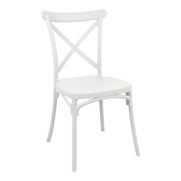 Scaun Crossie, Diverse culori, 38x46x82 cm - Alb