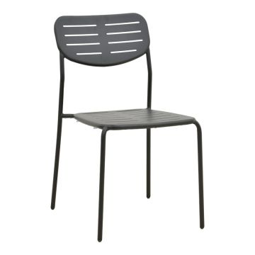Scaun de exterior Deraby, Negru, 52x46x83 cm