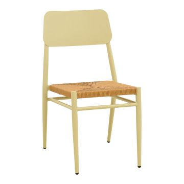 Scaun de exterior Giardino, Bej-Natural, 45x56x82 cm