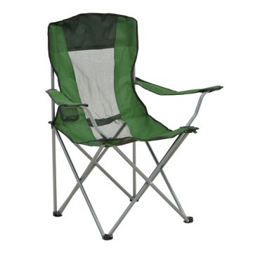 Scaun de plaja Camping, Pesca, Verde, 55x55x95 cm
