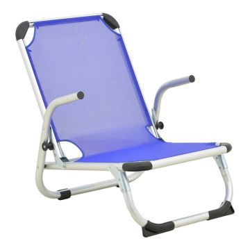 Scaun de plaja cu Spatar Inalt, Playa, Albastru, 72x54x63 cm
