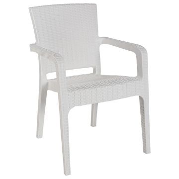 Scaun exterior Halcyon, 59x58x86 cm - Alb
