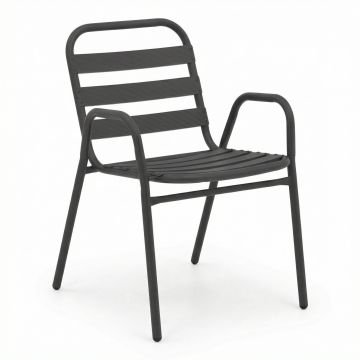 Scaun exterior Sussie, metal si aluminiu, 45x62x76 cm