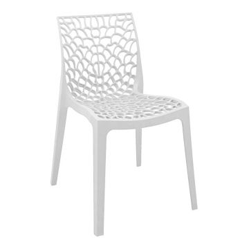 Scaun stivuibil cu functie Hush, Alb, 50x57x81 cm