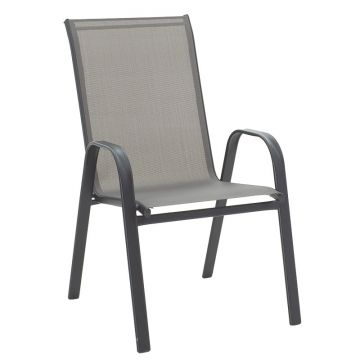 Scaun stivuibil din metal Calan, textilena, antracit, 54x74x91 cm