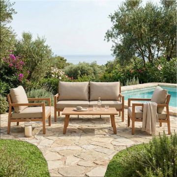 Set 4 bucati de gradina, Andasio, Gri, 83x164x70 cm