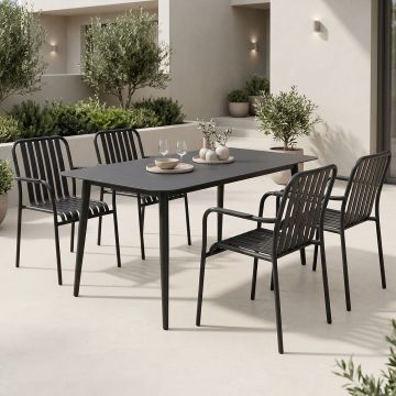Set dining exterior Heven Vista, 5 piese, 120x70x72 cm