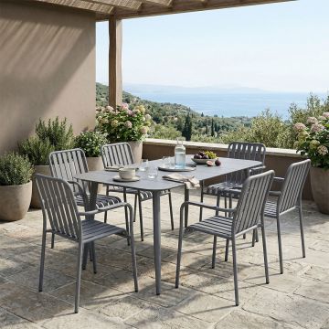 Set dining exterior Heven Vista, 7 piese, 150x80x72 cm