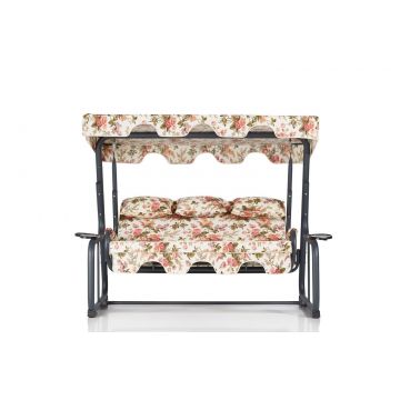 Balansoar de gradina 3 locuri cu suport de pahare Brasov, Multicolor, 160x110x50 cm - Multicolor