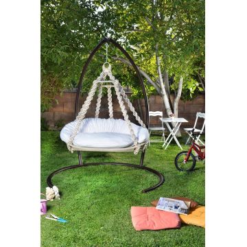 Balansoar de gradina cu 2 locuri Ahtapot, Crem - Crem