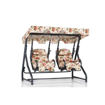Balansoar de gradina cu 2 locuri Leagan Separat, Alb, Verde, Bej, 50x110x70 cm - Bej