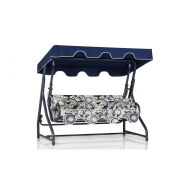 Balansoar de gradina cu 3 locuri Maramures, Albastru, 50x110x160 cm - Albastru
