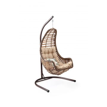 Balansoar de grădină Datca, Maro, 120x106x214 cm - Maro